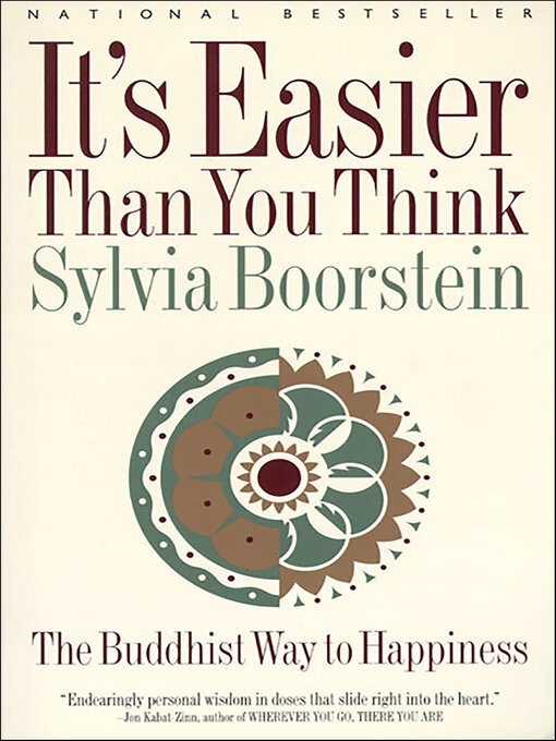 Title details for It's Easier Than You Think by Sylvia Boorstein - Wait list